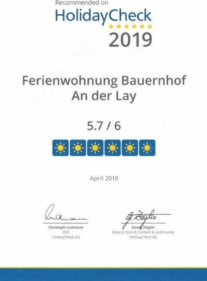 Ferienhof An Der Lay Kerpen  エクステリア 写真